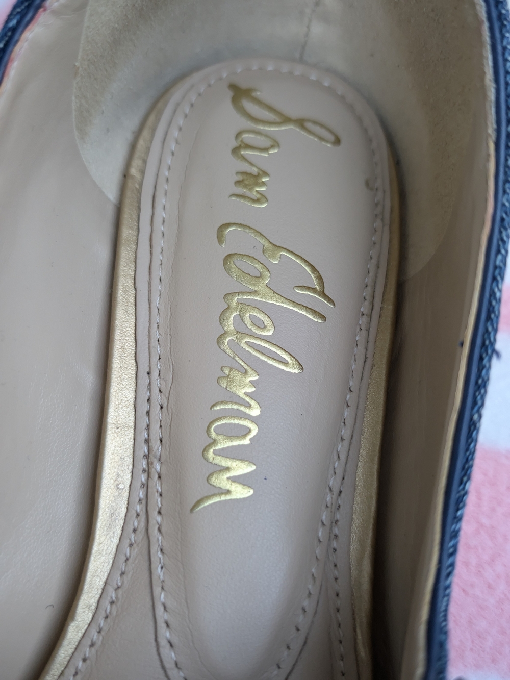 Sam Edelman Denim Blue Pointed Toe SlingPointed Toe Denim Mary Jane Flats - Blue - Picture 2 of 8
